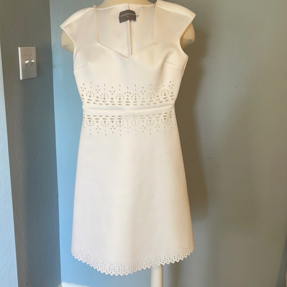 Clover Canyon scuba style cut out white dress